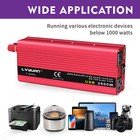 Car 1300w Dc 12v To Ac 110v 120v Power Inverter Converter 2ac Usb Trip Red