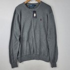 Polo Ralph Lauren Mens Crewneck Sweater Grey Cotton L Nwt