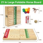 21 Inches Horse Race Board Game Foldable Large Horse Racing Game For Adults With