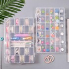 Bead Organizer Storage 2 Pack 36 Grid Jewelry Tackle Craft Box Adjustable