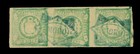 Peru 1868 Coat Of Arms 1d Green Sc  14 X3 Used Xf Blue  moro  Fancy Cancel Rare