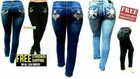 Jack David Womens Plus Size Blue Stretch Denim Jeans Bootcut  skinny Jeans Pants