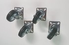 4 Pack Swivel Caster Wheels 3  Rubber Wheel Top Plate   Bearing Heavy Duty New