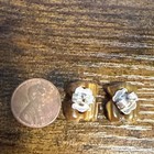 Tous Sterling Silver Tiger Eyes Teddy Bear Stud Earrings