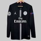 Neymar Jr  10 Psg Retro Away Jersey Black Long Sleeve Jersey Mens