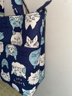 Tote Bag With Zipper Closure Cat Pattern And Dring