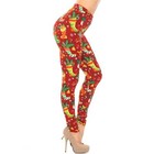 3x-5x x-plus Size Women Buttery Soft Ruby Red Christmas Stocking Leggings