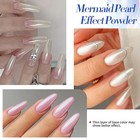 Born Pretty Chrome Nail Powder White 4 Count  pack Of 1   A-nail Powder Set