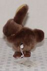 Vintage Russ Brown Plush Wind-up Hopping Bunny Rabbit With Original Hangtag