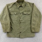 Vintage 50s Us Military Hbt Utility Jacket Men Small Army Korean War Herringbone