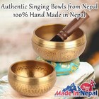 Tibetan Singing Bowl Set   For Yoga  Meditation And Sound Healing Third Eye   