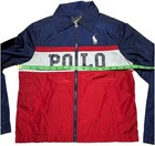 Ralph Lauren Boys Med 10-12  Windbreaker Red White Blue Nwt Americana Preppy