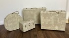 Vintage 1950s Samsonite 4 Luggage Set Suitcases Hat Box Train Case Air Travel