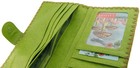     New Lavishy Large Flat Wallet Love Forever Green Bluebird Red Heart Roses Bird