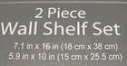 2 Piece True Living Wall Shelf Set Black   White Easy Home Decor New In Box