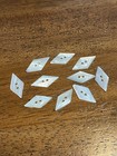 10 Antique Art Deco Old Stock Mother Of Pearl 2hole  Buttons 1 2 Inch
