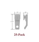 Drapery Carrier Slides For Standard White Traverse Rods  25 Pack 