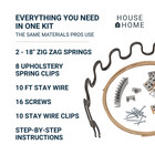 House2home 18  Upholstery Spring Kit 8 Gauge Sinuous Wire   Clips Repair 2pk