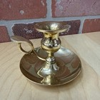 Antique Vintage Brass Candle Holder With Tray And Ring For Holding