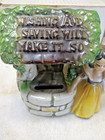 Snow White Wishing Well Coin Bank Vtg Walt Disney Enesco Ceramic