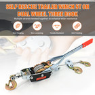 4 Ton Hand Puller Heavy Duty Winch Pull Hoist Come Along Cable Lever 3 Hooks