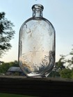 1800 s South Carolina Dispensary Full Pint Jojo Flask Clear Bottle Scd Script