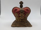 Vintage 1953 Queen Elizabeth Ii Coronation Crown Money Box Cast Iron Coin Bank