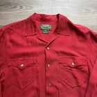 Vintage 90s Polo Ralph Lauren Country 100  Rayon Pearl Snap Western Shirt M Rrl