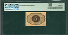 Fr 1230 5 Cent 1st Issue Us Fractional Currency  Pmg 64 Ppq Ch Unc - W1