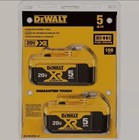 Dewalt 20v Max Xr 5 Ah Lithium Ion Battery Premium High Capacity  dcb205-2 
