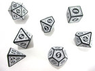 7x Polyhedral Game Dice White Rpg Roleplaying New  