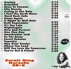 Custom Karaoke Carole King 21 Great Song Cdg Cd g Rare   Number 1 Hits Beautiful