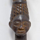 Luba Female Figural Staff Congo