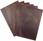 5 6 Oz Leather Sheets  Cow Hide Pieces Crafts  earrings  Coffe Brown Bundle Cuts