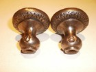 2 Vintage Antique Cast Iron Ornate Fancy Door Knobs Door Knobs Victorian Era