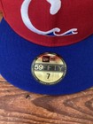 Clearwater Threshers Hat Cap Fitted Size 7 Wave Red Blue White 59fifty New Era