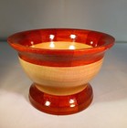 Turned Padauk And London Plane Tree Segmented Wood Bowl  Handmade  Ooak  Signed