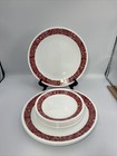 Corelle Vitrelle 13 Pcs Red Bandhani Set 5 Dinner Plates  8dessert Bread Dishes