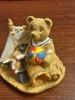Lot Of 8 Ceramic Miniature Teddy Bear Figurines- Includes Some Enesco Pieces
