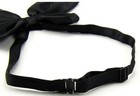 Womens Girls Student Adjustable Bow Tie Party Banquet Bank Solid Satin Necktie