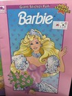 Vintage Barbie Giant Sticker Fun Lot Of 2 Coloring Books Golden Mermaid Unused