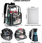 Heavy Duty Clear Backpack School Backpack  Pvc Transparent Backpacks See Through