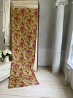 Antique French Fabric C 1870 Printed Cotton Floral Khaki Ground With Jewels Med