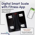 Bluetooth Smart Digital Bathroom Weight Scale  Body Fat  Body Mass  Max  400lb