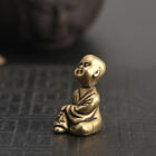 Chinese Collection Old Asian Brass Young Buddhist Monk Exquisite  Statue 