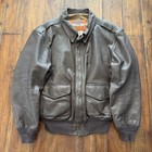 Vintage Cooper Jacket Mens 44 Brown Leather Type A-2 Flight Bomber Made Usa