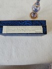 Vintage Egyptian Glass Perfume Bottle Purple 21k Gold Trim W Box Hand Blown