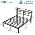 Modern 14 Inch Metal Bed Frame Headboard   Charging Station With Galaxy Aurora