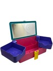 Vintage Starplast Cosmetic Organizer Case 80s-90s Makeup  Box W  mirror Caboodle