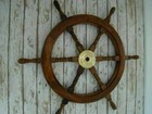 36  Brass Center Nautical Large Boat Ship Wooden Steering Wheel Wall D  cor Gift